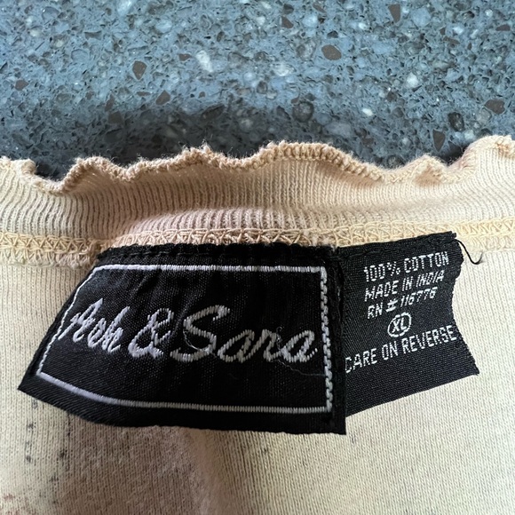 Ladies Ash & Sara western Pullover size XL tan multicolored print - Picture 4 of 13